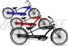 Micargi 26" Stretch Bike Puma GTS 68 Spokes Rim Retro Steel Frame Extend Bicycle