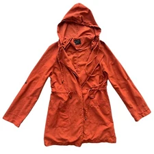 Love Tree Women’s Size Medium Burnt Orange, Lightweight Hooded Drawstring Jacket