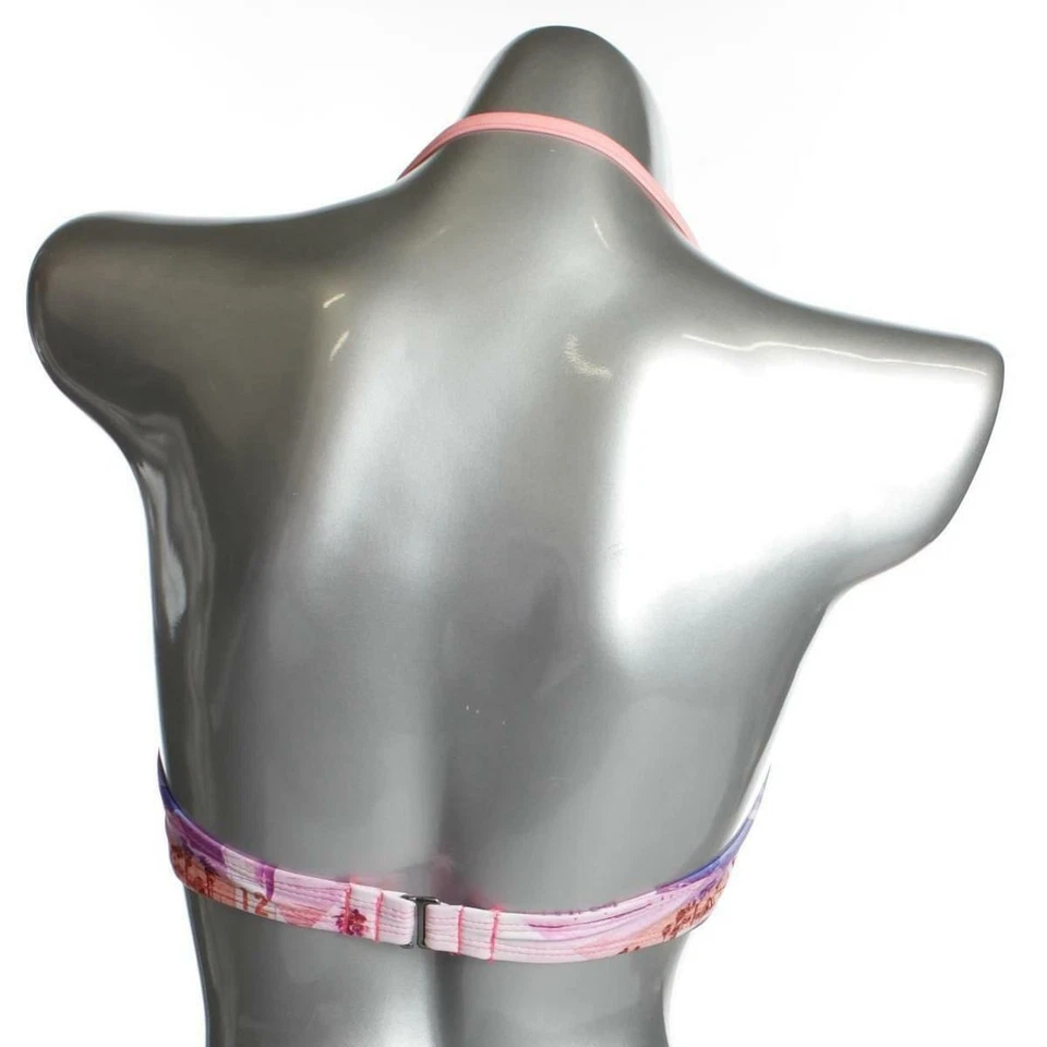 Hobie 女式 S 游泳上衣吊带粉色时尚比基尼粉色/紫色多色 — 第 4/4 张图片