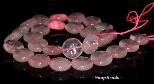 14 MM ROSENQUARZ EDELSTEIN FLACH RUND LOSE PERLEN 7 Zoll - Bild 3 von 4