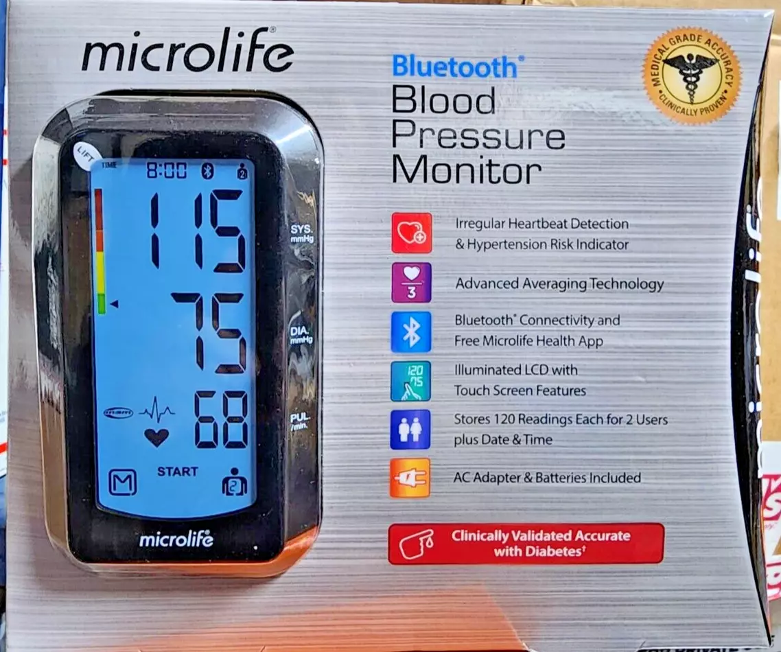 Microlife BT Upper Arm Blood Pressure Monitor with Irregular Heartbeat  Detection