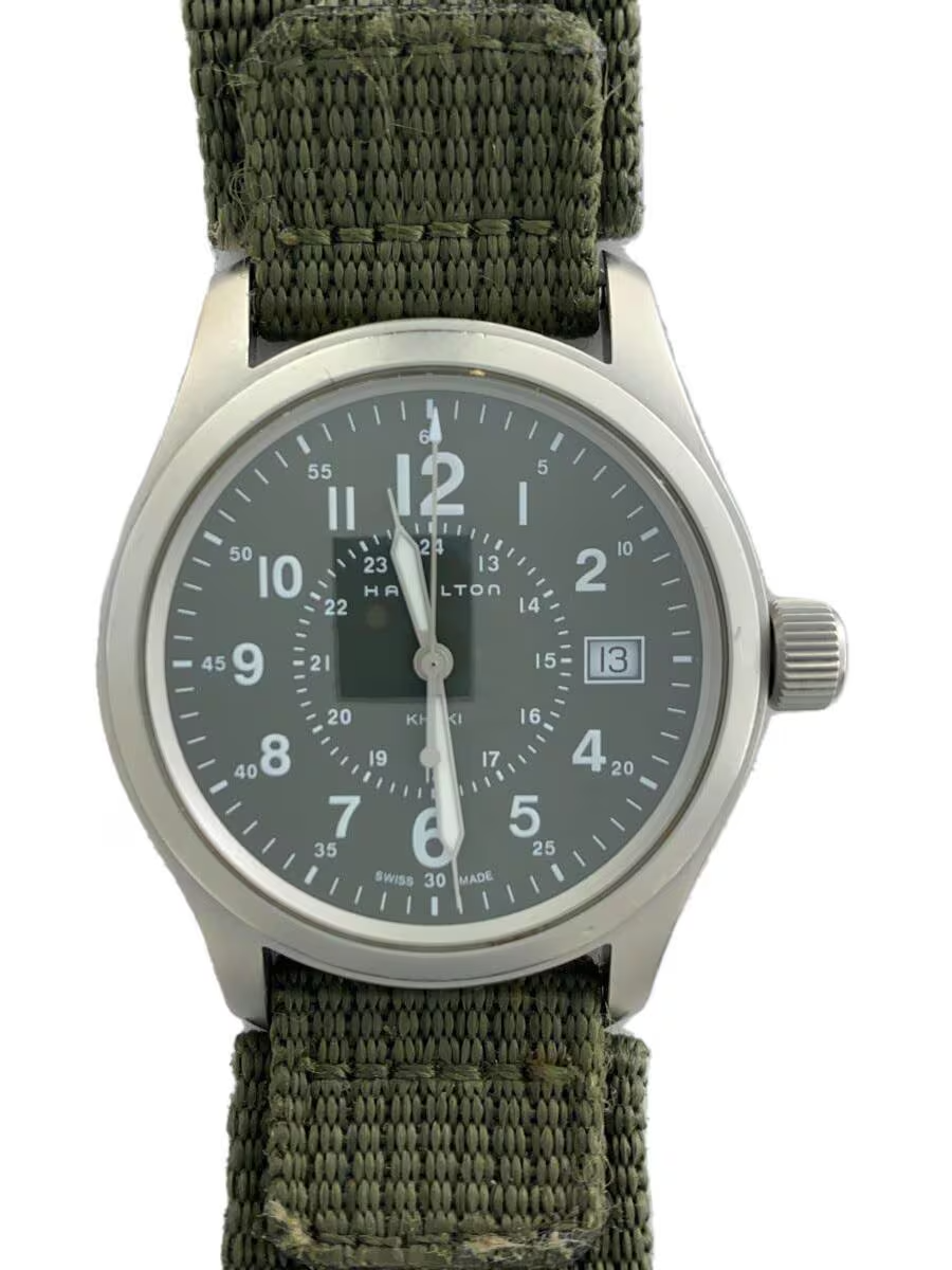 Hamilton H682010 Khaki Field Dial Men's Quartz Watch Silver Used Movable Hamilton H682010 Khaki Field Dial Men's Quartz Watch Silver Used Movable