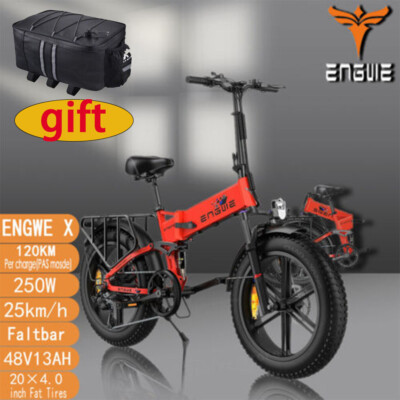 ENGINE X E-Citybike 20'' E-Bike Faltbar E-Mountainbike 250W 48 V Langlauffahrrad