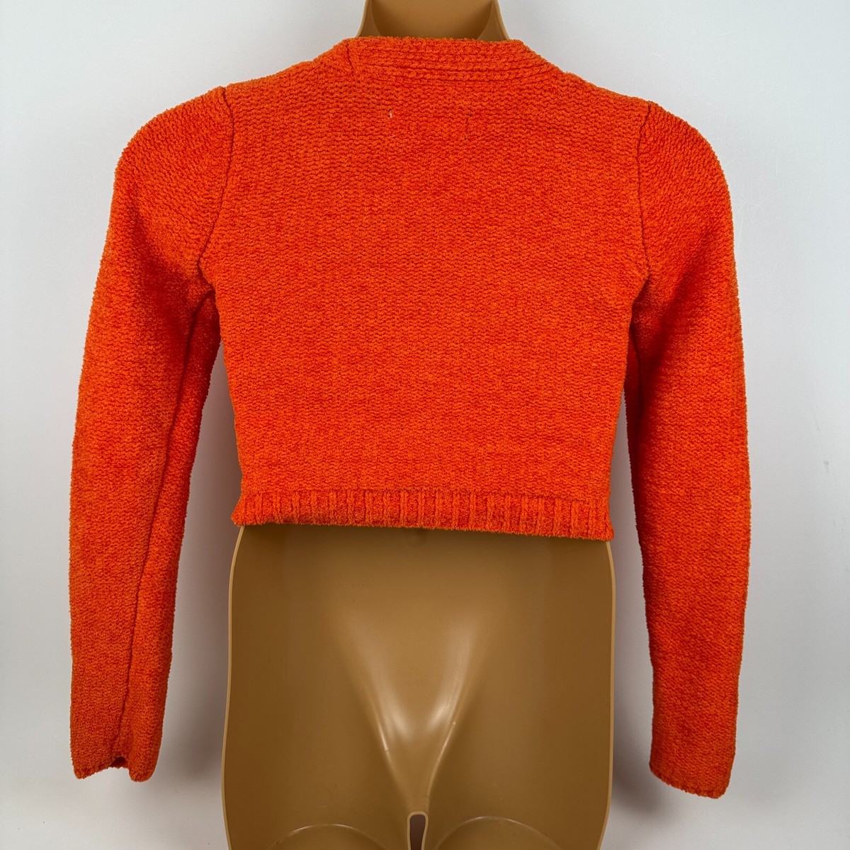 売れ筋商品|||イングリッシュファクトリー ニット&セーター アウター レディース Women's Cropped Ribbed Knit Sweater Orange Orange-Texture-Cardigan-Women-