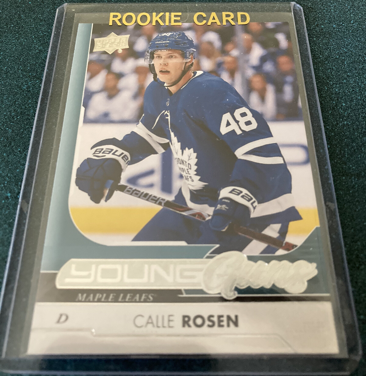 17-18 UPPER DECK YOUNG GUNS ROOKIE #216 CALLE ROSEN RC MAPLE LEAFS