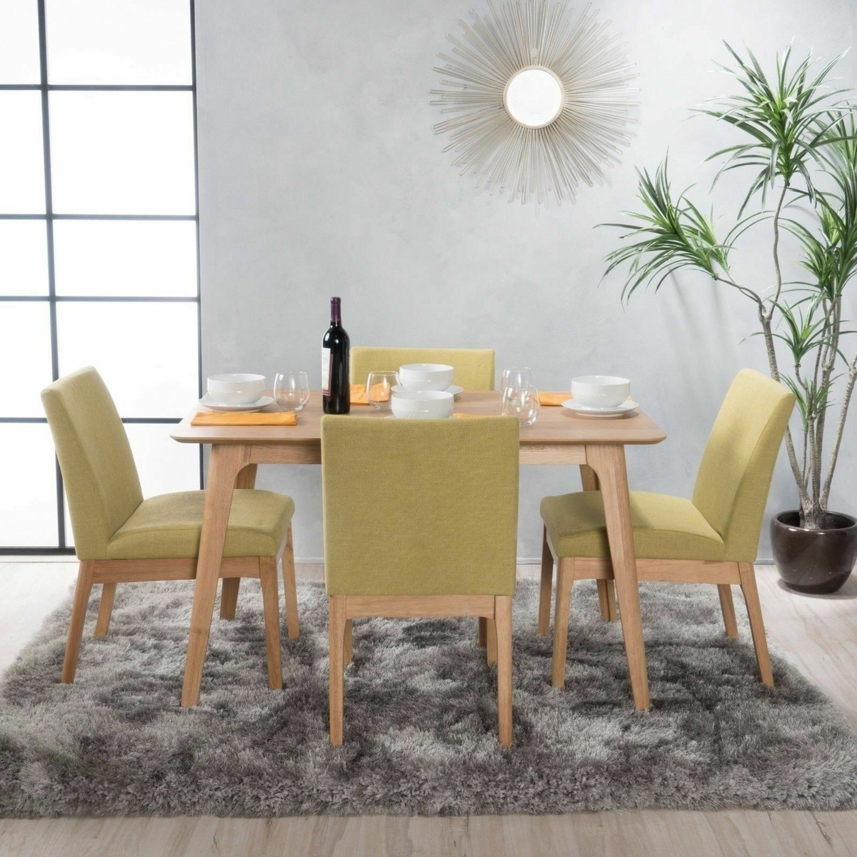 Elsinore Mid-Century Modern Piece Dining Set