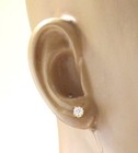 New 14k yellow gold .55ct I1 H Fancy prong round diamond stud earrings — photo 7