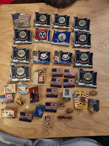 Lions Club Pins 37 Military Sea Vessels