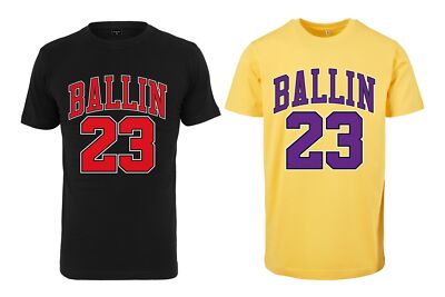 Mister Tee Herren T-Shirt Oberteil Ballin 23 Tee Kurzarm Frontprint XS-XXL