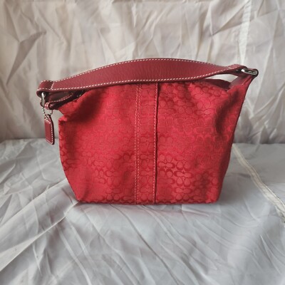 バッグ COACH Accessory Pouch Mini Signature Red COACH Accessory Pouch Handbag Mini Signature Red #QO2KLQ | eBay