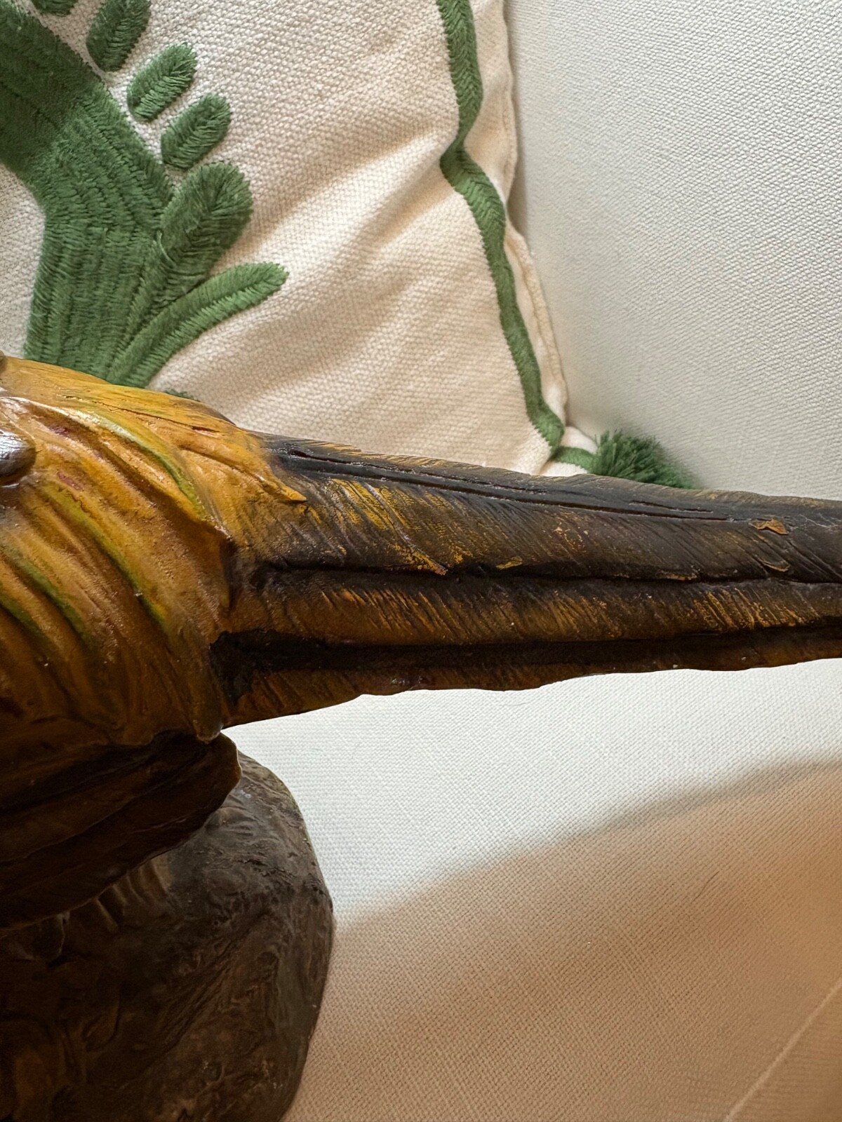 vtg pair of handpainted pheasant figurine 21x13"