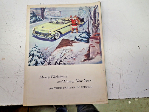 Original 1956 Chevrolet Convertible / 4 Dr GM Christmas Dealership Brochure !