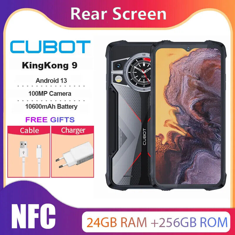 Cubot KingKong 9 Dual Screen 120Hz IP68 SmartPhone NFC 24GB+256GB