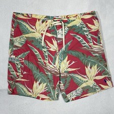 Vintage Polo Ralph Lauren Board Shorts Men 40 Swim Trunks Drawstring Floral