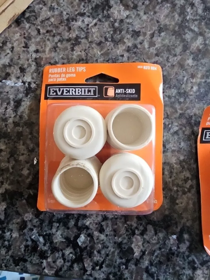 Everbilt 1 1 8 in. Off White Rubber Leg Tips 4 Pack READ eBay