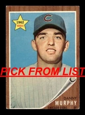 1962 Topps Baseball 2-452 VG-EX Pick From List All PICTURED qq2 yy5 yy1