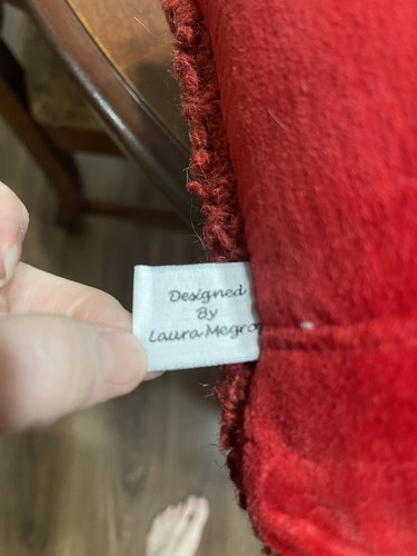 Chandler 4 Corners Hooked Wool Pillow Merry Christmas Lumbar Red by LAURA MEGROY - Picture 3 of 10