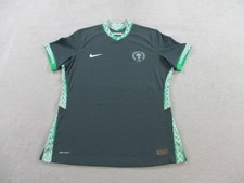 Nigeria Soccer Jersey Womens Large Green Nike Vaporknit National Team Print