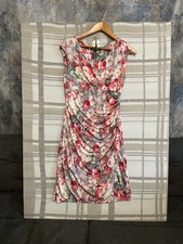 Ralph Lauren Floral Midi Length Ruched Dress Size US4/UK8