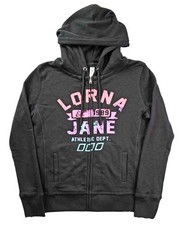 Lorna Jane Womens M Hoodie Sweatshirt JacketLong Sleeve Zip Ft Black 125 NEW