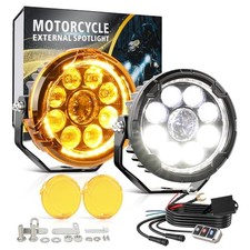 Motorcycle Auxiliary LED Light 4.5IN 120W White/Yellow Fog Lights 4.5INCH-9-C
