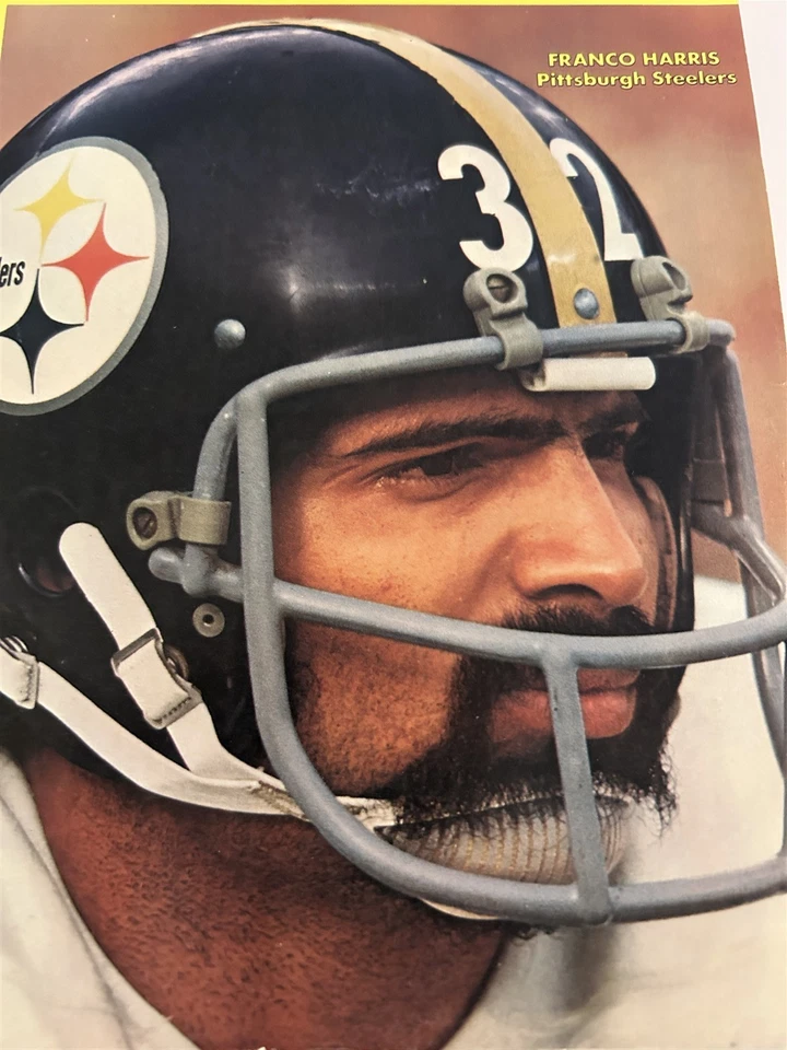 Fútbol americano profesional Street & Smith 1975 Pittsburgh Steelers Franco Harris NFL CFL WFL Foto 2 de 2