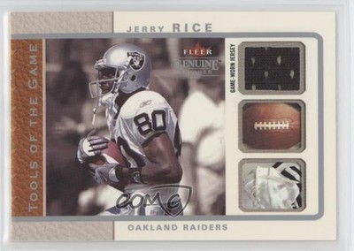 2003 Fleer Genuine Insider Tools of the Game Jerseys 196/199 Jerry Rice HOF 1h1