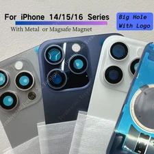 Back Glass Replacement with Metal or Magnet For iPhone 14 Plus 15 Pro Max 16 Lot