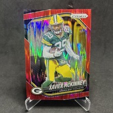 2025 Panini Prizm Football - Xavier McKinney #66 Red Flash Prizm 