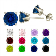 Sterling Silver 5mm CZ Stud Earrings   Mix  Match with 925 Studs  Gift Ready