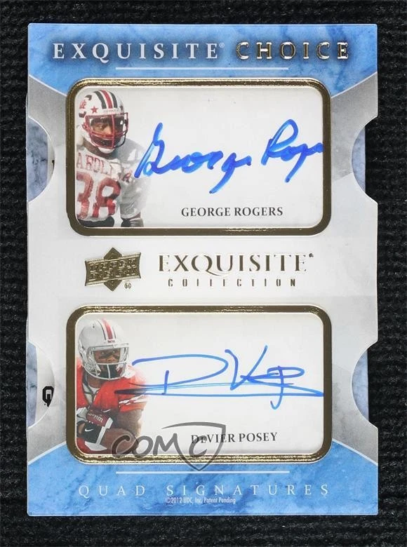 2012 Exquisite Collection Quad Auto Wright Jackson Rogers Posey - Image 2 of 3