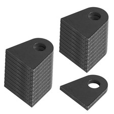 20 Pack Universal Steel Weld-On Tabs, Flat Chassis Mount Tabs, 1/2" Hole,