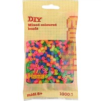 Hama 207-51 BüGelperlen Midi - Neon Mix 1000 Perlen, Ab 5 Jahren