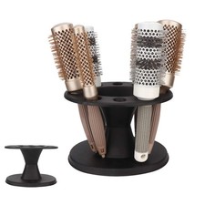 Hair Brush Holder Stand,Plastic Round Hair Brush Comb Holder Display Rack Hai...