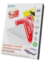 PAVO Premium A4 150 Micron Sticky - 2x75mic - Self-Adhesive, colourless 