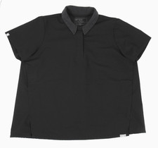 Unisex FIGS Black Point Collar Medical Scrub Top w/ Pouch Pocket Large