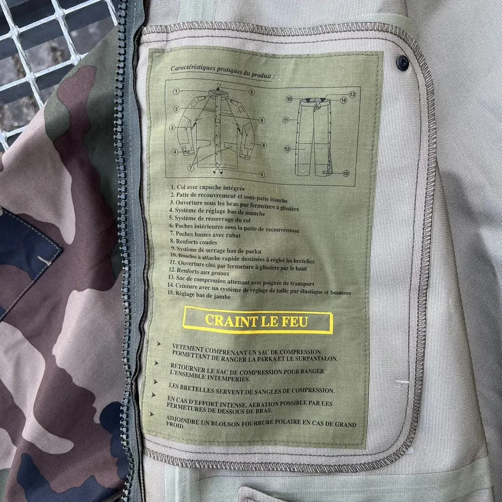 French Army CCE Camouflage Parka Jacket – Military Surplus, Waterproof, Adjustab View 4
