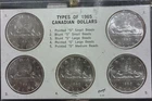Canada 1965 Silver Dollars 5 Varieties V1-V-5 Proof Like Uncirculated  Set