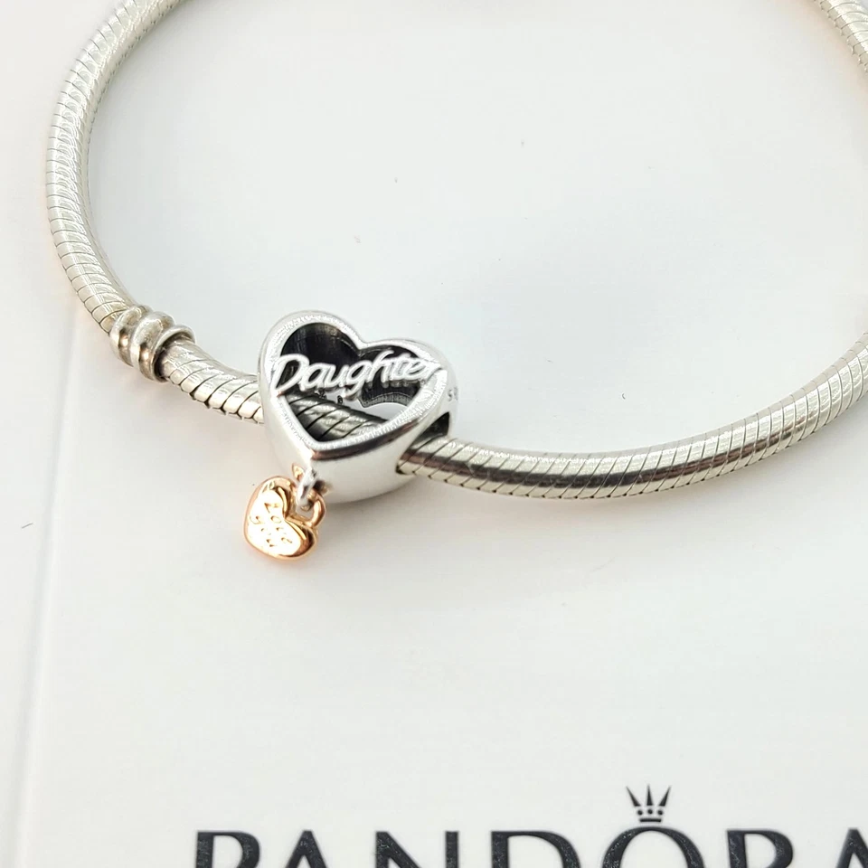 Подлинный PANDORA розового золота любовь вы дочь сердце Bedel подвеска # 782327C00 - Изображение 2 из 4