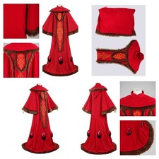 TV Wars Queen Padme Naberrie Amidala Costume Cosplay Throne Room Gown Red Dress