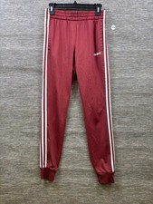 Adidas Essentials 3 Stripes Sweatpants Womens Size Small Burgundy GD4380