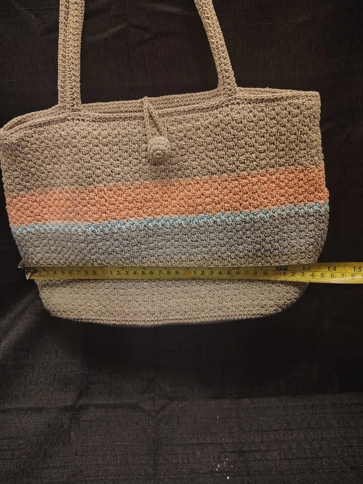 Vintage Liz Claiborne Striped Woven bag/ purse - Image 3 of 4
