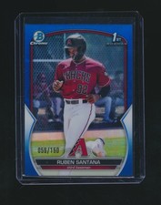 RUBEN SANTANA 2023 BOWMAN CHROME 1ST BLUE REFRACTOR RC PARALLEL 056/150 #BCP-42