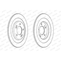 Ferodo 2X Bremsscheibe Hinten Ø300 Mm Voll Beschichtet FüR Hyundai I40 CW VF