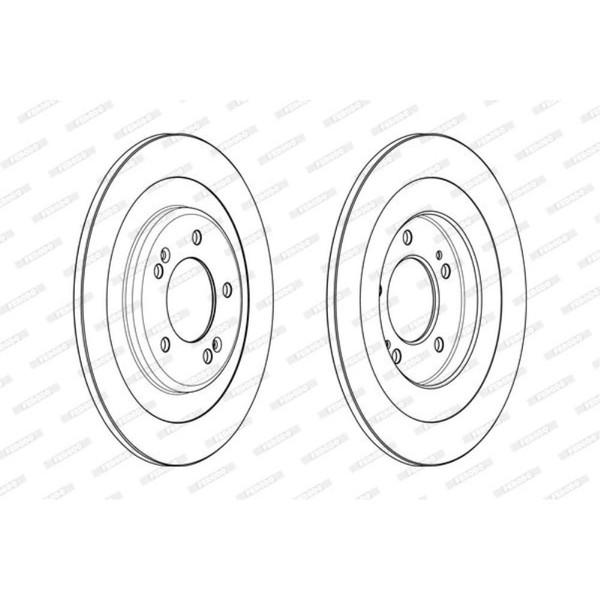 Ferodo 2X Bremsscheibe Hinten Ø300 Mm Voll Beschichtet FüR Hyundai I40 CW VF-image