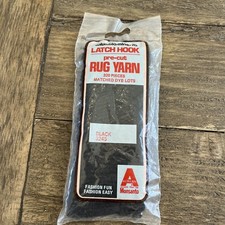 Vtg NEW NOS Columbia Minerva Latch Hook Yarn 2.5" Black 3245