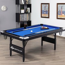 6 FT Folding Pool Table  76 Inch Portable Billiard Game Table