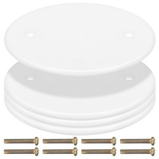 4pcs Ceiling Hole Covers Circular Ceiling Blank Up Covers Flat Blank Plates New