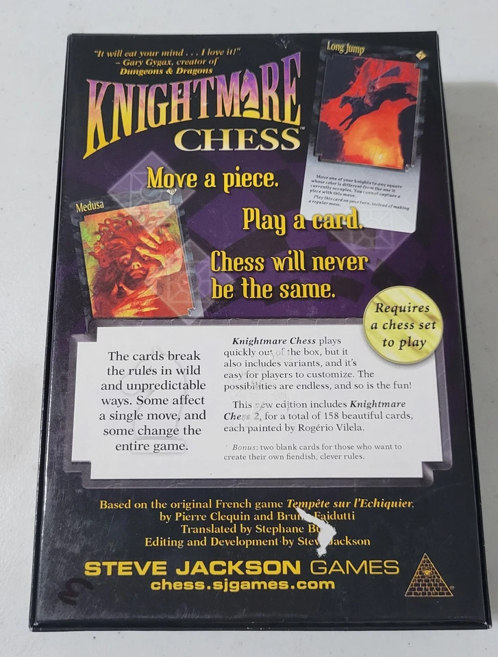 Knightmare Chess Game 3rd Edition 1st Print Steve Jackson Cards COMPLETE  - Image 2 of 3