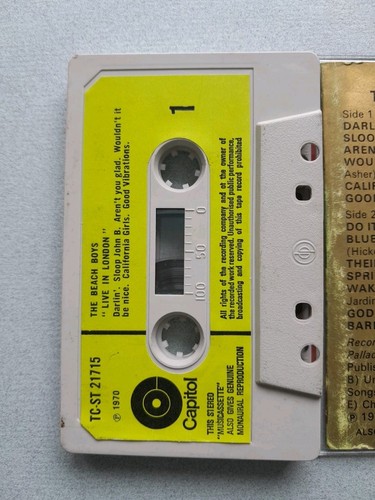 The Beach Boys - Live In London Original 1970 Capitol Cassette - Picture 4 of 5